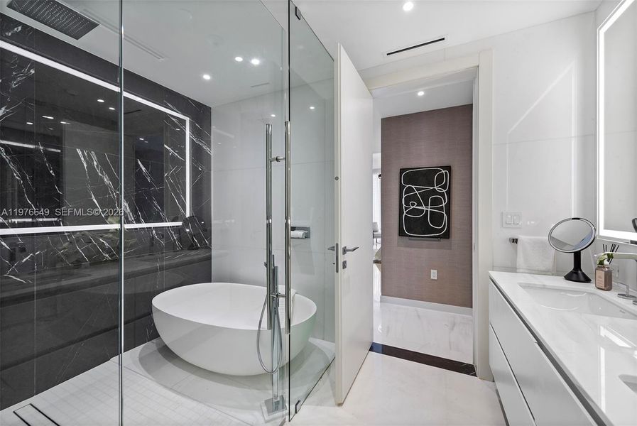 Furnished interior view inside a new home in , Miami (Image 8).