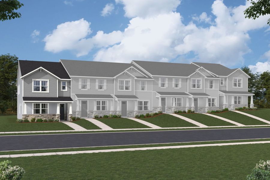 Representative exterior photo of a completed home built from the Grifton by Mattamy Homes in The Townes at Westfall, Gastonia, NC (Image 1).