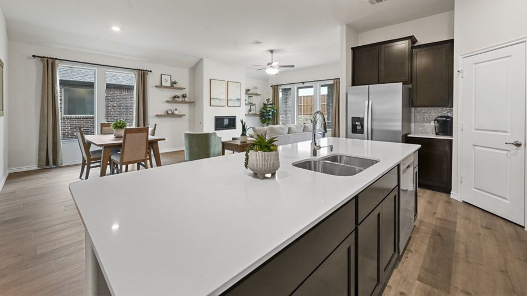 Representative furnished interior of a home built from the Vail by D.R. Horton in Madera, Royse City (Image 8). Representative furnished interior of a home built from the Vail by D.R. Horton in Madera, Royse City (Image 8).