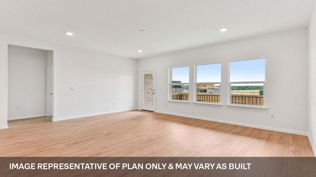 Representative unfurnished interior of a home built from the The Mitchell by D.R. Horton in Bar W Ranch, Leander (Image 13).
