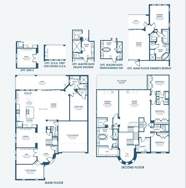 2D floor plan layout for the Madeira III by Homes by WestBay in Barrington Preserve, Brandon, FL (Image 3).