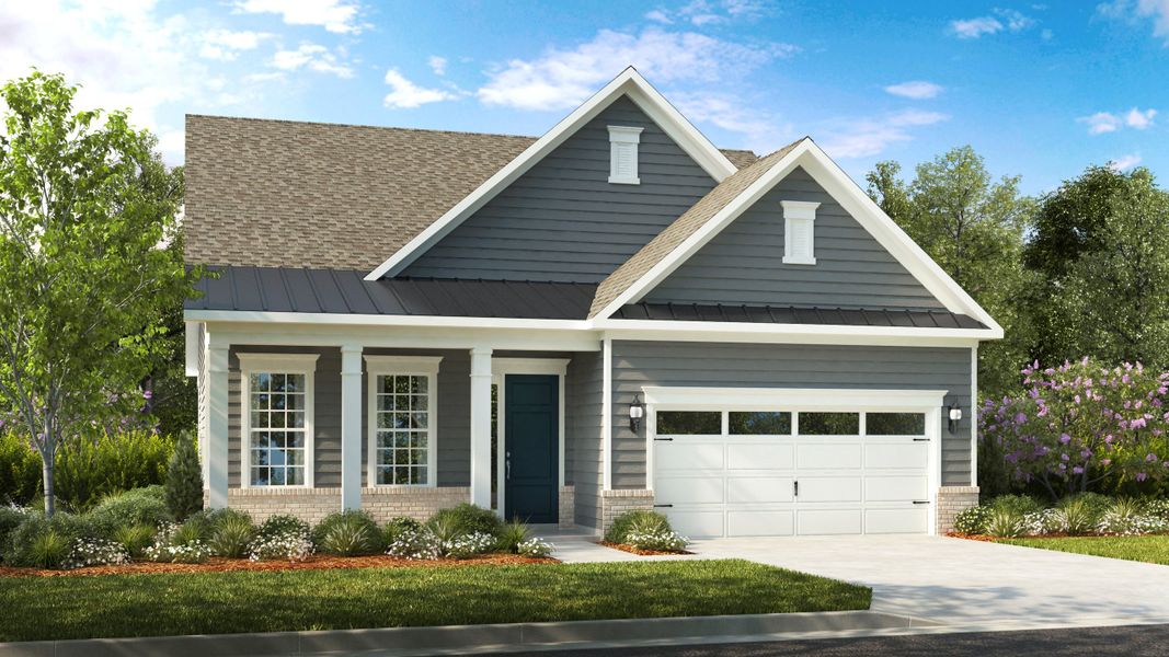 Representative exterior photo of a completed home built from the Brookshire by Taylor Morrison in Esplanade at Northgate, Indian Trail, NC (Image 16).