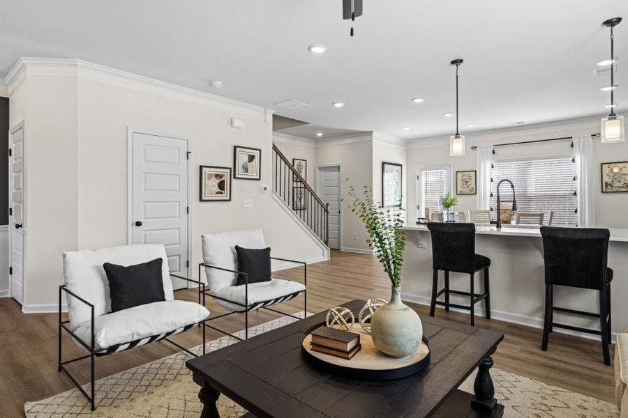 Furnished interior view inside a new home in Townes At The Stiles, Cartersville (Image 16).