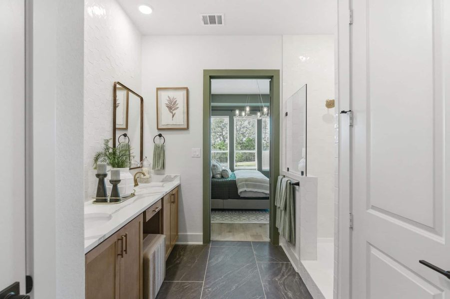 Furnished interior view inside a new home in Prominence – Now Selling, San Antonio (Image 36). Furnished interior view inside a new home in Prominence – Now Selling, San Antonio (Image 36).