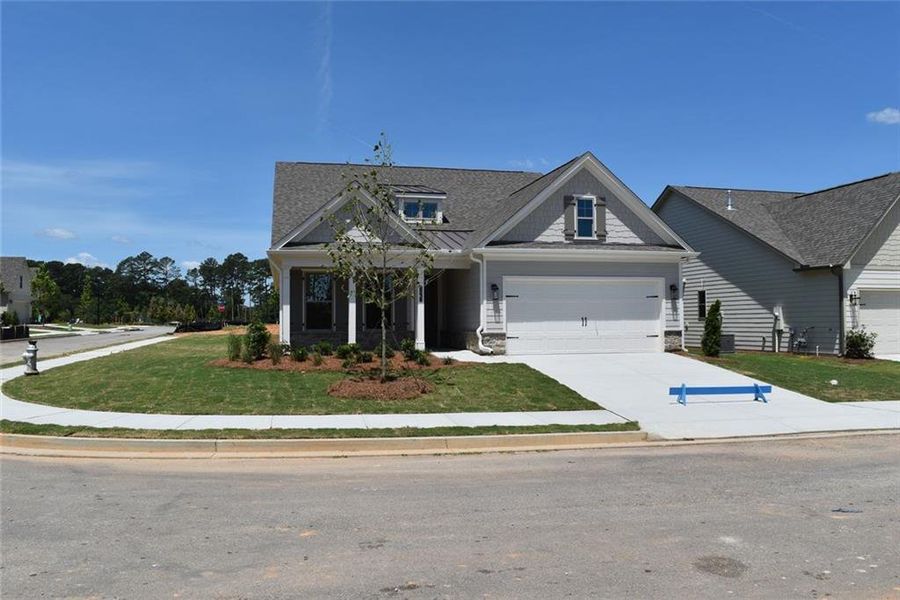 Front exterior of a new home in Soleil Summit Chase, Snellville, GA, highlighting curb appeal (Image 19).