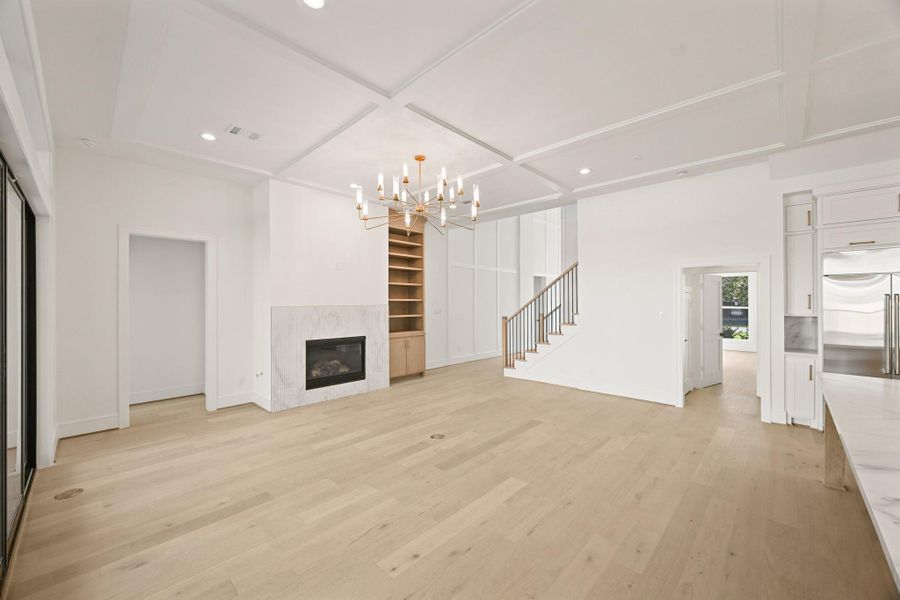 To the right is your private guest suite, to the left is your master suite!