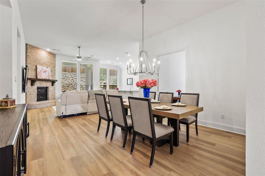 White oak luxury vinyl plank flooring throughout the common areas of the home White oak luxury vinyl plank flooring throughout the common areas of the home