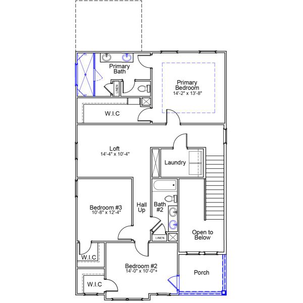 2D floor plan layout of this home in Renaissance at White Oak, Garner, NC (Image 3).