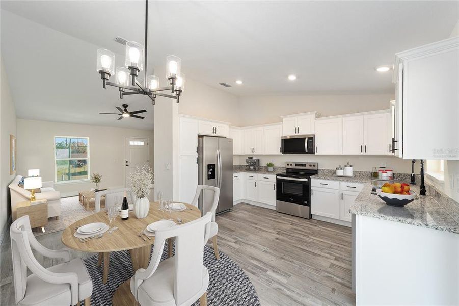 Furnished interior view inside a new home in , Ocala (Image 6).