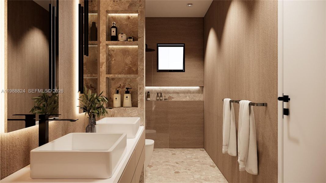 Furnished interior view inside a new home in , Miami (Image 19).