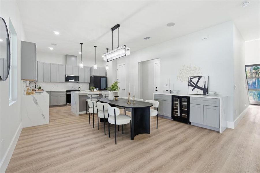 Furnished interior view inside a new home in , Belle Isle (Image 35).