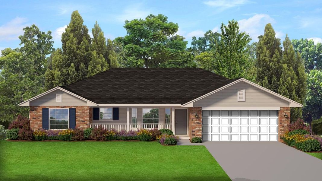 Representative exterior photo of a completed home built from the 1540 by Adams Homes in Okeechobee, Okeechobee, FL (Image 17).