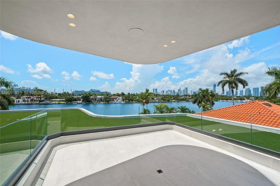 Exterior details and patio area of a home in , Miami Beach (Image 29). Exterior details and patio area of a home in , Miami Beach (Image 29).