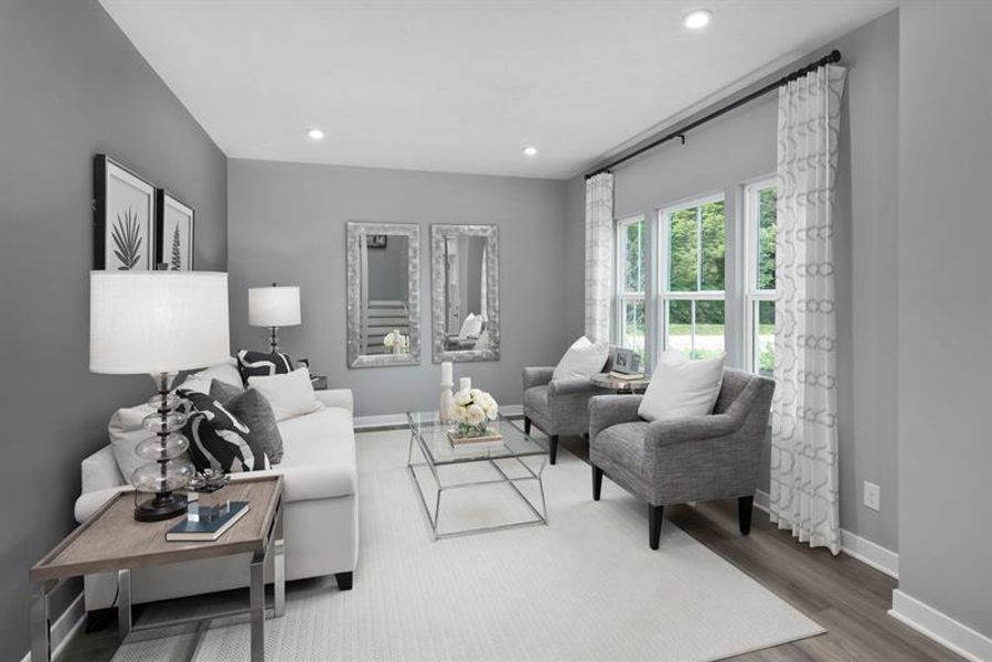 Representative furnished interior of a home built from the Roanoke by Ryan Homes in Muirwood, Murfreesboro (Image 17).