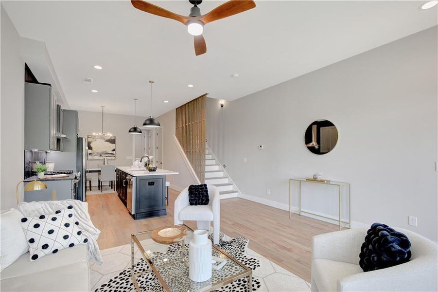 Furnished interior view inside a new home in , Atlanta (Image 9).