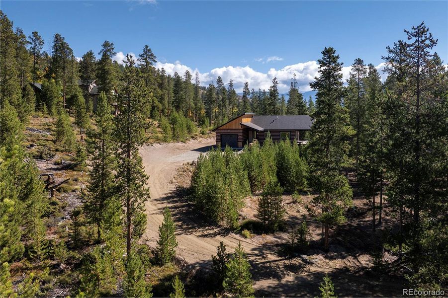 House & driveway view