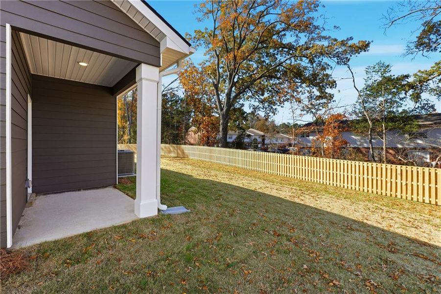 Exterior details and patio area of a home in Carolina, Palmetto (Image 22).
