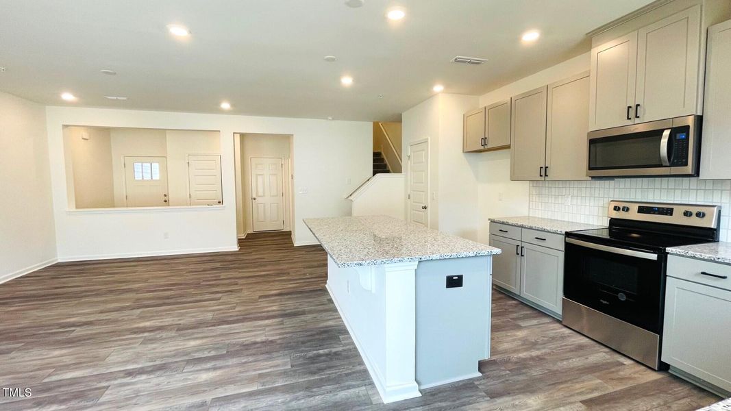 kitchen and dining area