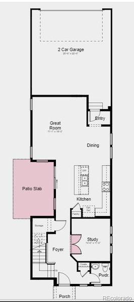 Structural options added include; Outdoor patio, 6' French doors at study, door to owner's bath, and additional sink in bath 2.