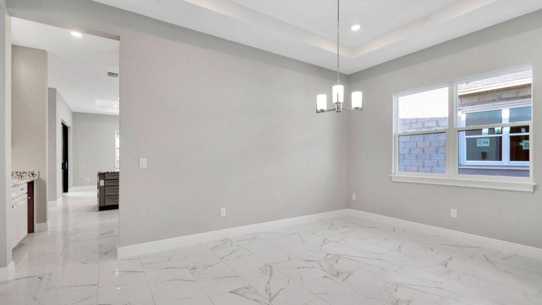 Representative furnished interior of a home built from the Grand Canary by DRB Homes in River Preserve Estates, Parrish (Image 8).