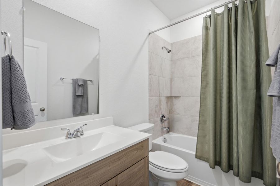 Furnished interior view inside a new home in , Manor (Image 29).