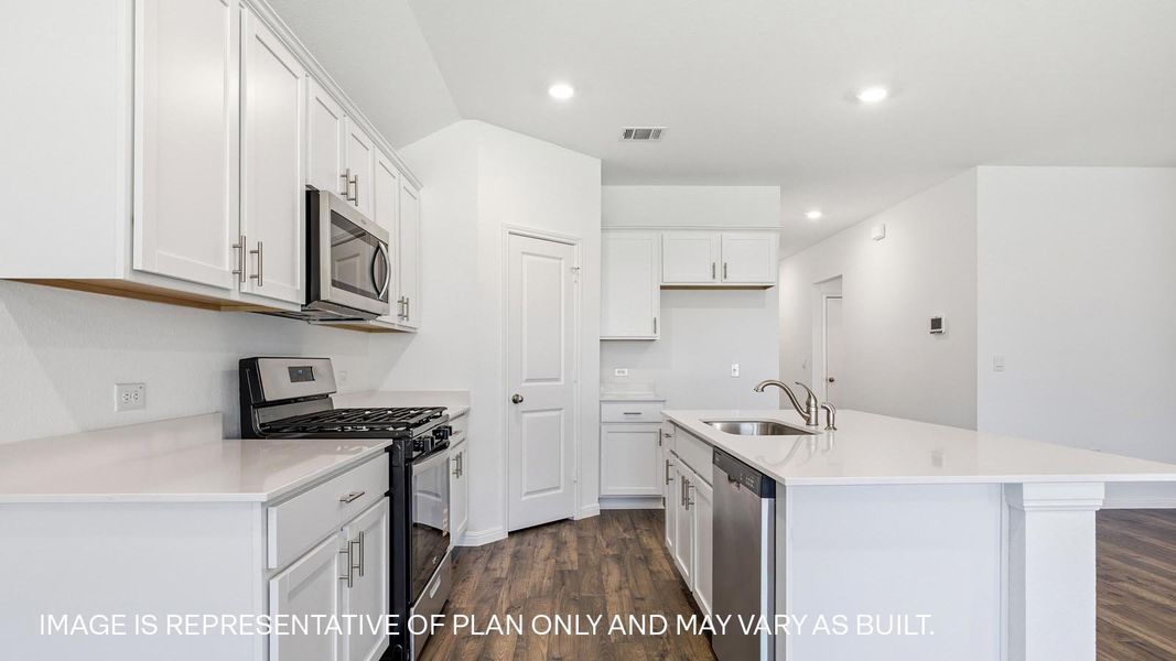 Representative furnished interior of a home built from the The Easton by D.R. Horton in Prairie Lakes, Buda (Image 6).