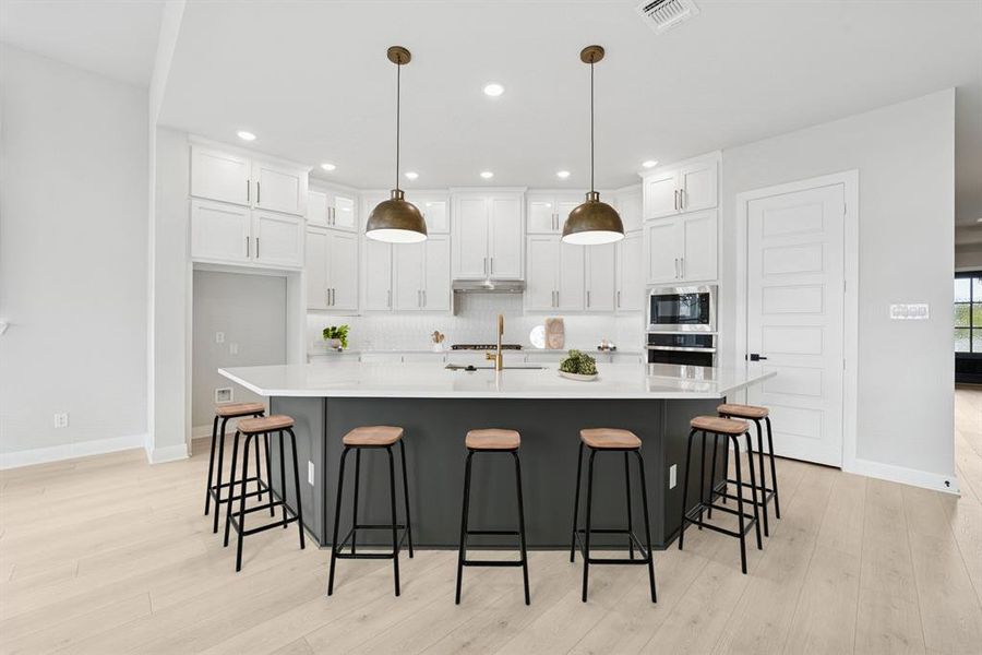 Furnished interior view inside a new home in Painted Tree - Classic Series, McKinney (Image 5). Furnished interior view inside a new home in Painted Tree - Classic Series, McKinney (Image 5).