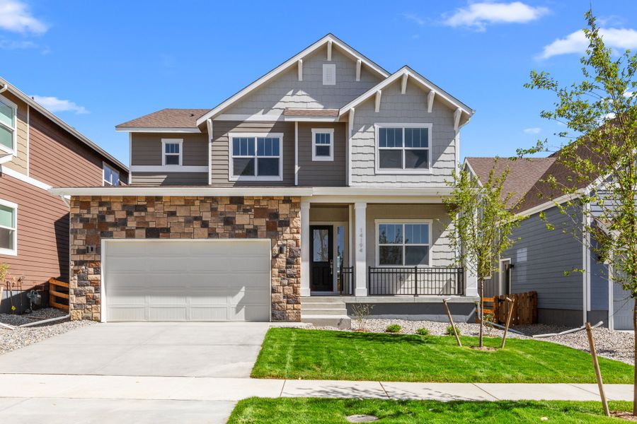 Representative exterior photo of a completed home built from the Journey Series - Quail by Brightland Homes in Dillon Pointe - Skyview, Broomfield, CO (Image 5). Representative exterior photo of a completed home built from the Journey Series - Quail by Brightland Homes in Dillon Pointe - Skyview, Broomfield, CO (Image 5).