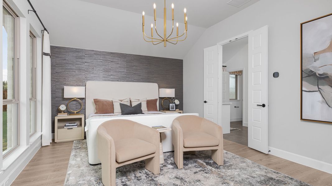 Representative furnished interior of a home built from the 2810W by Perry Homes in Bridgewater, Midlothian (Image 9).