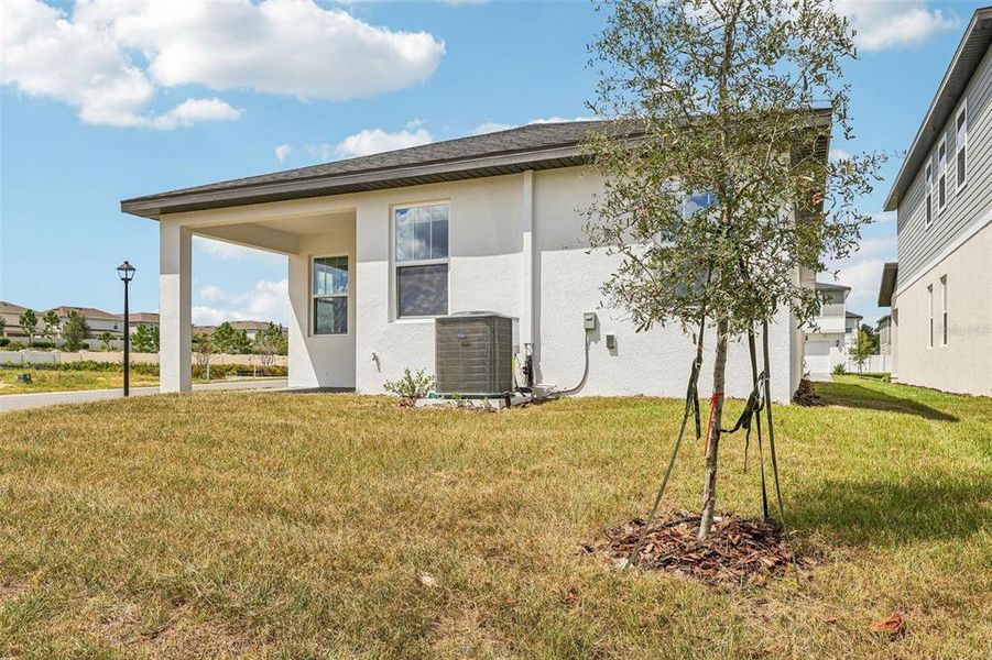 Exterior details and patio area of a home in Cyrene at Minneola, Minneola (Image 21).
