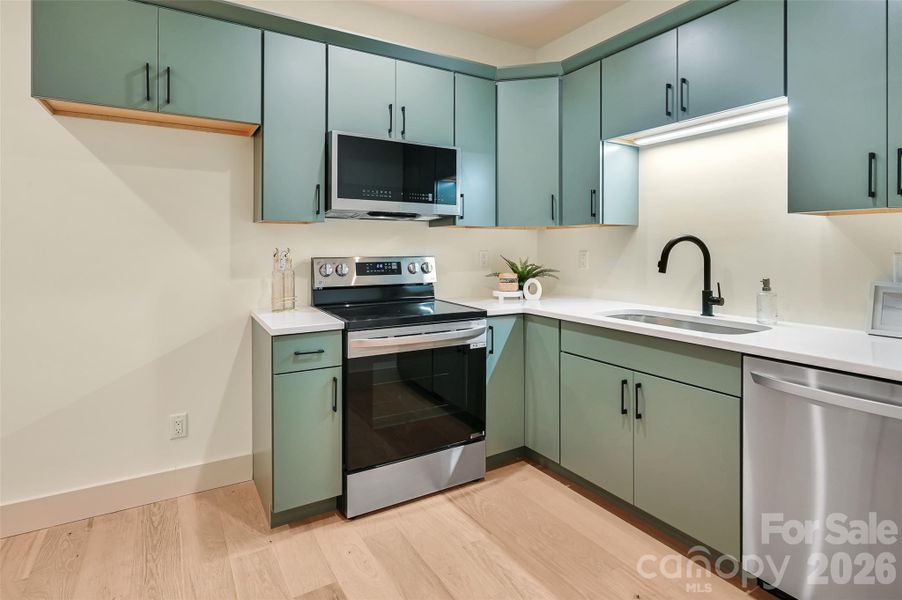 basement level full kitchen with abundant storage