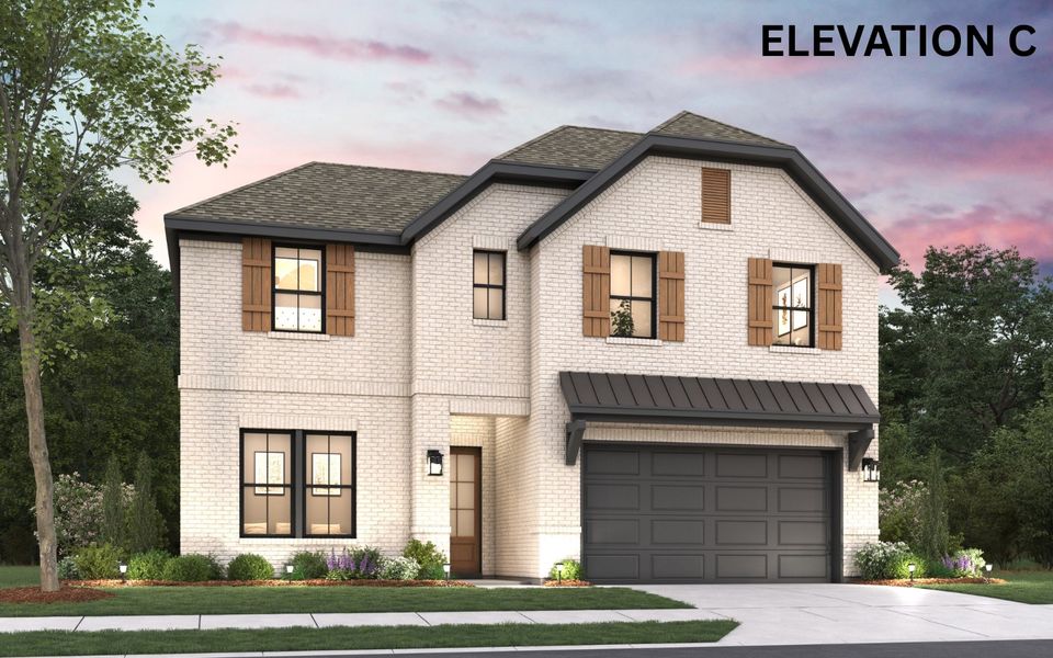 Representative exterior photo of a completed home built from the Columbus by Cambridge Homes in Ribbonwood, Aubrey, TX (Image 16). Representative exterior photo of a completed home built from the Columbus by Cambridge Homes in Ribbonwood, Aubrey, TX (Image 16).