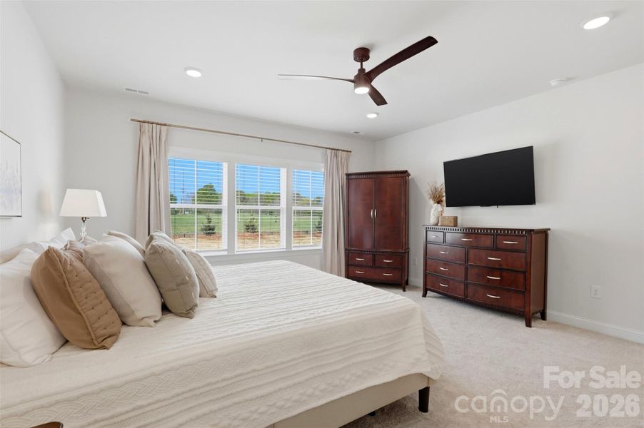 Clean and modern layout, ample wall space for furnishings.