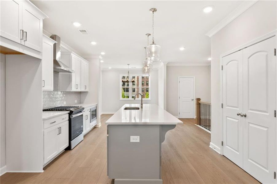 Furnished interior view inside a new home in Townes at South Main, Kennesaw (Image 8).