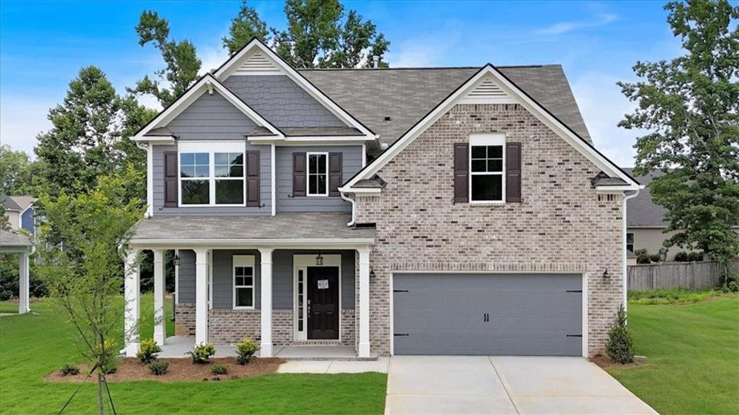Front exterior of a new home in , Adairsville, GA, highlighting curb appeal (Image 20).