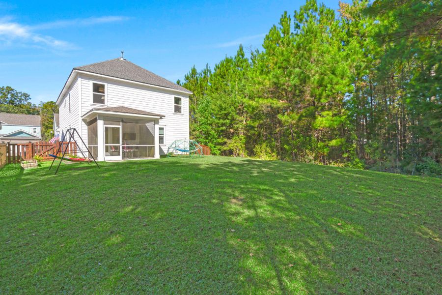 Exterior details and patio area of a home in The Ponds, Summerville (Image 3). Exterior details and patio area of a home in The Ponds, Summerville (Image 3).
