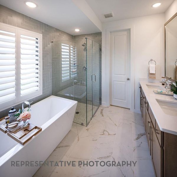 Furnished interior view inside a new home in Meridiana, Manvel (Image 11).