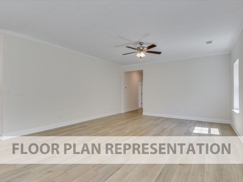 Living Area Floorplan Representation Photo | The 1490 Plan by Ivey Homes Living Area Floorplan Representation Photo | The 1490 Plan by Ivey Homes