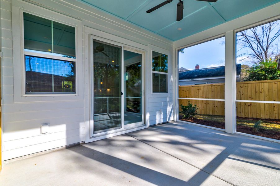 Exterior details and patio area of a home in , Charleston (Image 25).