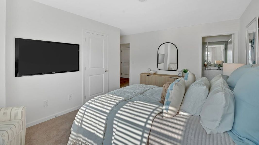 Furnished interior view inside a new home in Hudson Terrace Townhomes, Bristol (Image 17). Furnished interior view inside a new home in Hudson Terrace Townhomes, Bristol (Image 17).