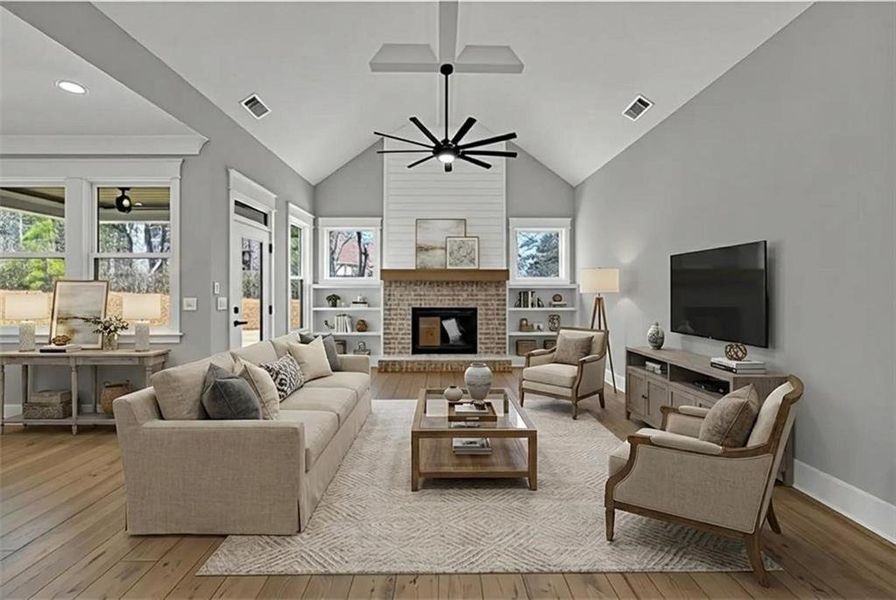 Furnished interior view inside a new home in , Holly Springs (Image 10). Furnished interior view inside a new home in , Holly Springs (Image 10).