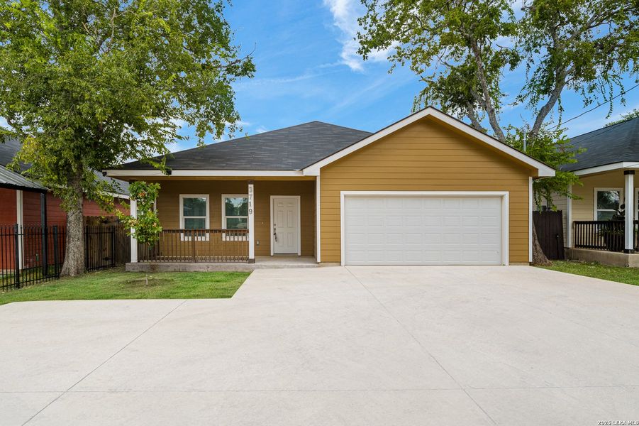 Front exterior of a new home in , San Antonio, TX, highlighting curb appeal (Image 24). Front exterior of a new home in , San Antonio, TX, highlighting curb appeal (Image 24).