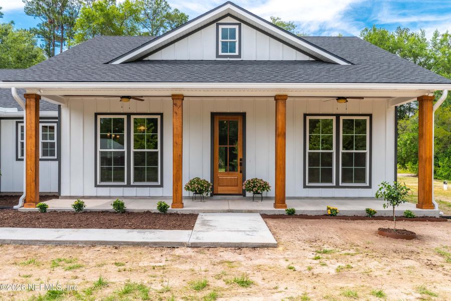 Exterior details and patio area of a home in , Glen St. Mary (Image 24).