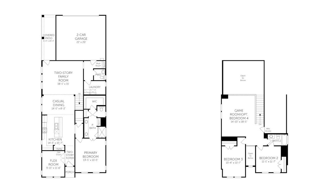2D floor plan layout for the Floyd by Coventry Homes in Ramble, Celina, TX (Image 3).