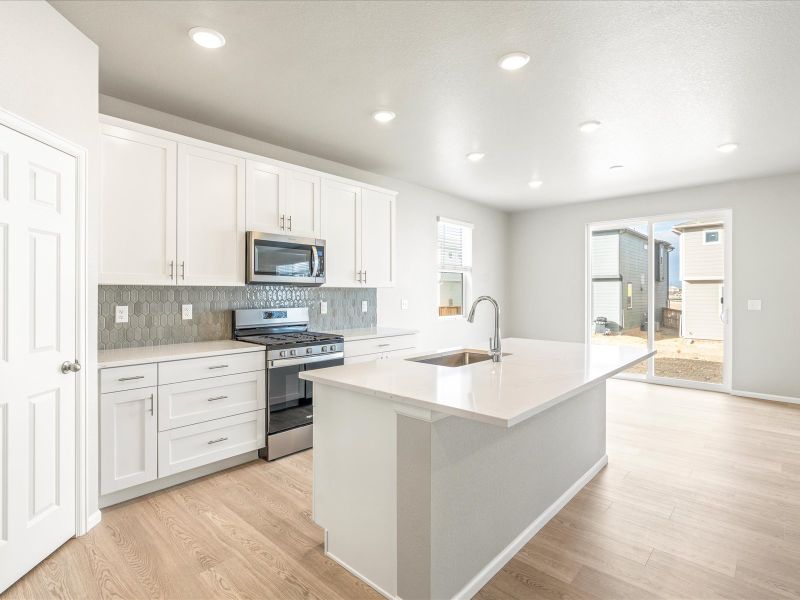 The Snowberry floorplan interior image taken at a Meritage Homes community in Brighton, CO.