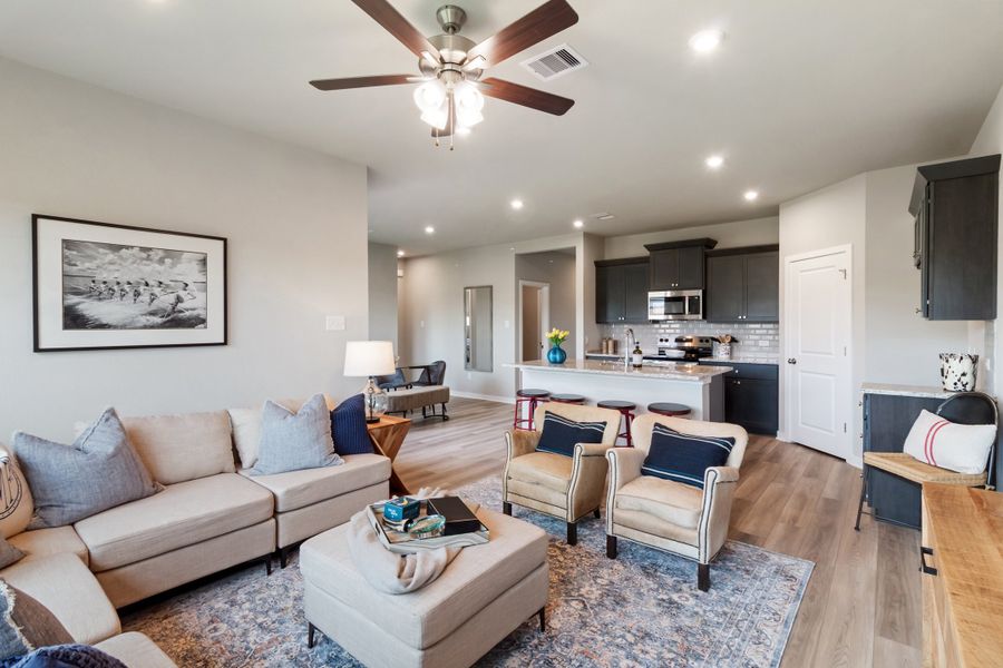 Representative furnished interior of a home built from the Frio by Omega Builders in Hillside Village, Temple (Image 9).