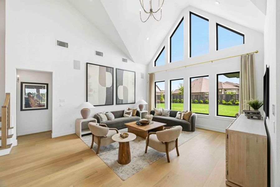 Furnished interior view inside a new home in Bridgeland 45', 50', 70', Cypress (Image 11).