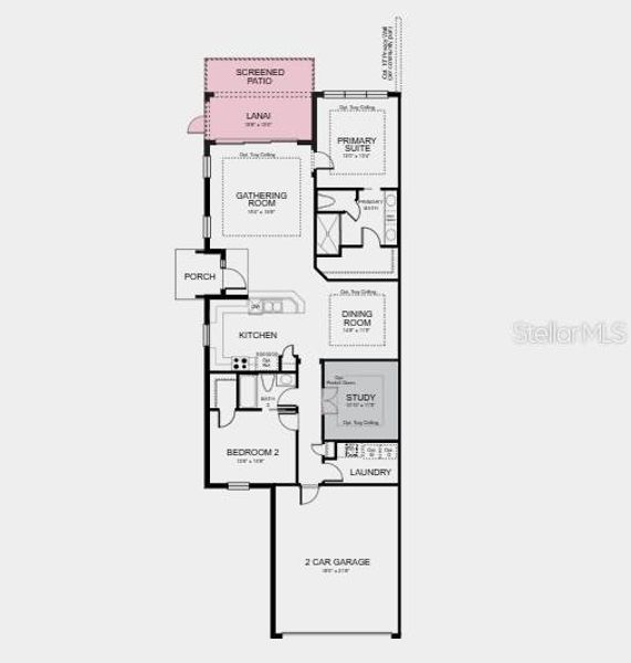 2D floor plan layout of this home in Esplanade at Azario Lakewood Ranch, Bradenton, FL (Image 2). 2D floor plan layout of this home in Esplanade at Azario Lakewood Ranch, Bradenton, FL (Image 2).