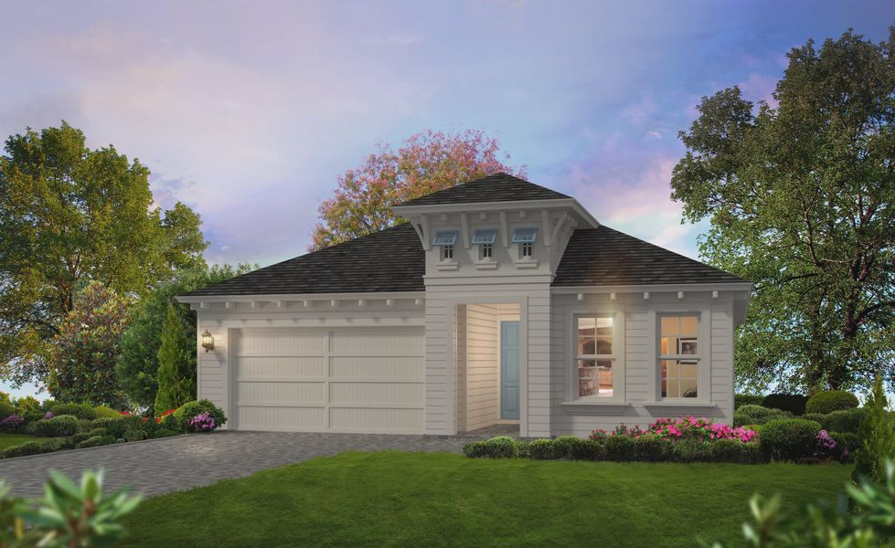Representative exterior photo of a completed home built from the Avery by ICI Homes in Mosaic, Daytona Beach, FL (Image 6).