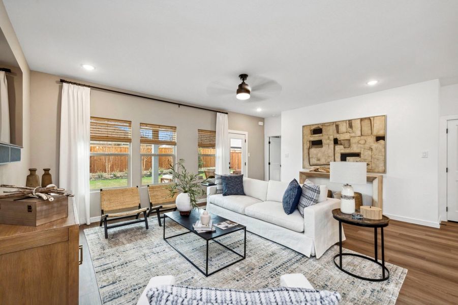 Great room with gorgeous flooring